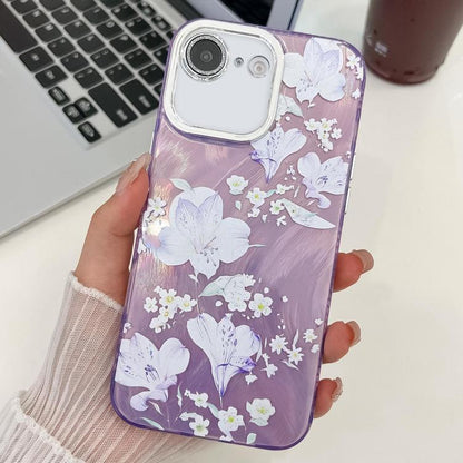 Electroplating Flowers Plants Texture TPU Phone Case, For iPhone 17e / 16e