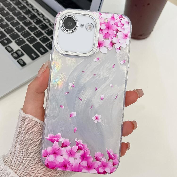 Electroplating Flowers Plants Texture TPU Phone Case, For iPhone 17e / 16e