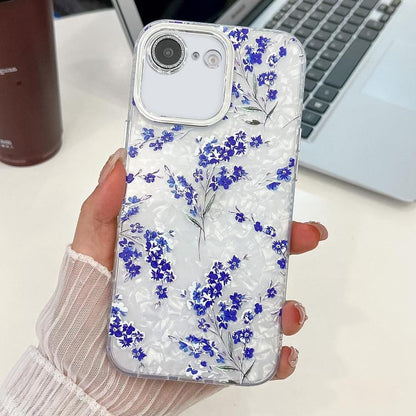 Electroplating Flowers Plants Texture TPU Phone Case, For iPhone 17e / 16e