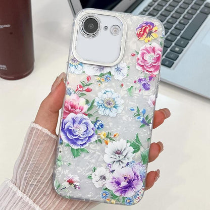 Electroplating Flowers Plants Texture TPU Phone Case, For iPhone 17e / 16e