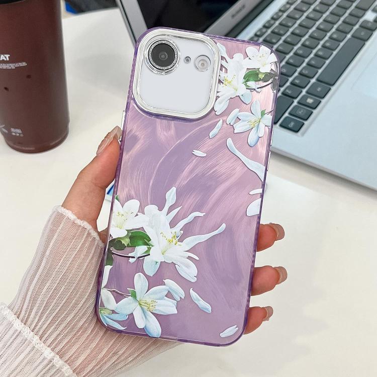 Electroplating Flowers Plants Texture TPU Phone Case, For iPhone 17e / 16e