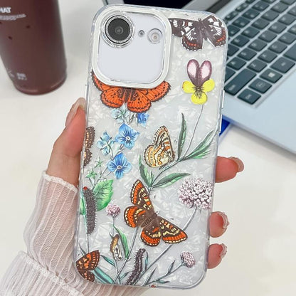 Electroplating Flowers Plants Texture TPU Phone Case, For iPhone 17e / 16e