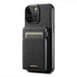 Suteni H19 Litchi Grain 2-in-1 MagSafe Removable Card Box Back Phone Case, For iPhone 12 Pro, For iPhone 17e / 16e