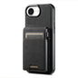 Suteni H19 Litchi Grain 2-in-1 MagSafe Removable Card Box Back Phone Case, For iPhone 12 Pro, For iPhone 17e / 16e