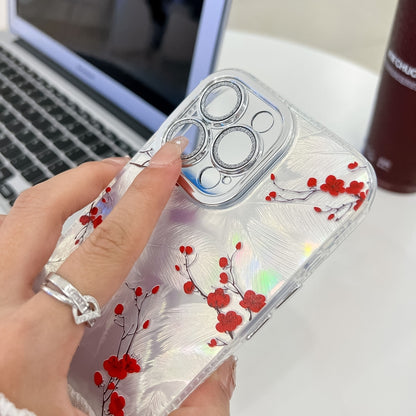 Electroplating Flower Texture Wristband TPU Phone Case, For iPhone 16, For iPhone 15 Pro Max, For iPhone 15 Pro, For iPhone 15