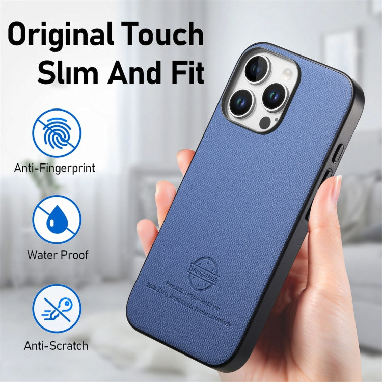 Twill Fabric Leather Skin Back Phone Case, For iPhone 12 Pro, For iPhone 11 Pro Max, For iPhone 11