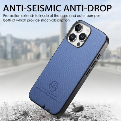 Twill Fabric Leather Skin Back Phone Case, For iPhone 13, For iPhone 12, For iPhone 12 Pro Max
