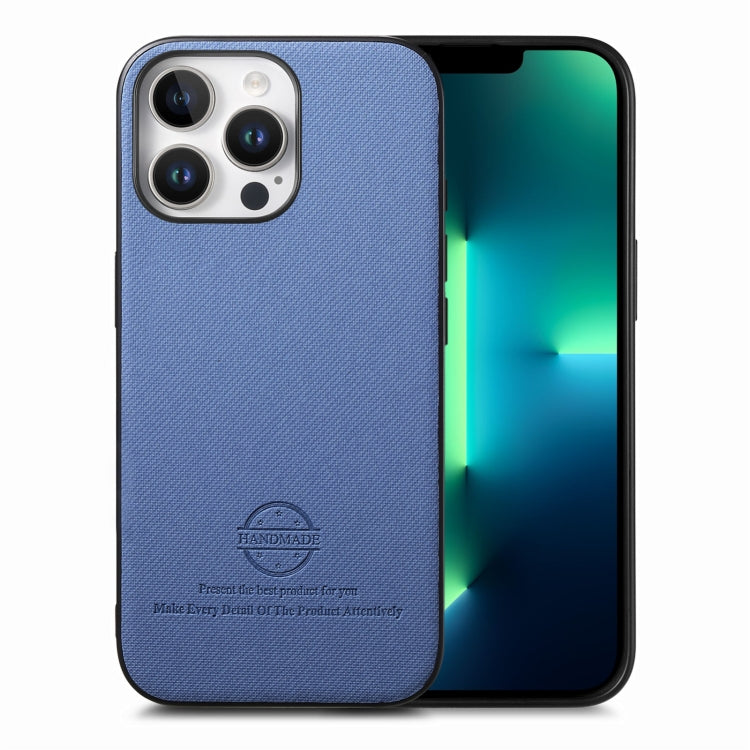 Twill Fabric Leather Skin Back Phone Case