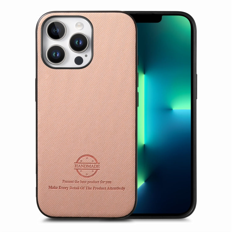 Twill Fabric Leather Skin Back Phone Case