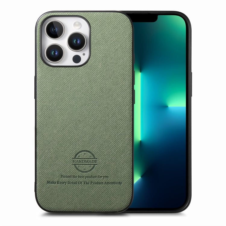 Twill Fabric Leather Skin Back Phone Case