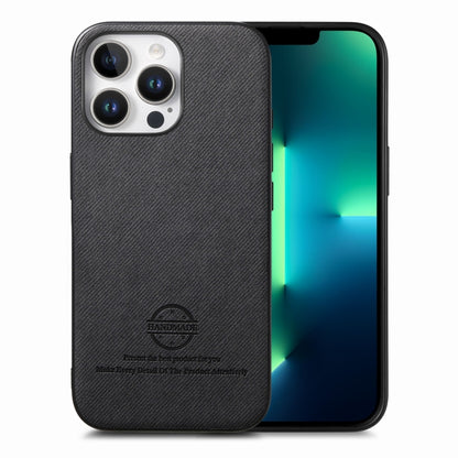 Twill Fabric Leather Skin Back Phone Case