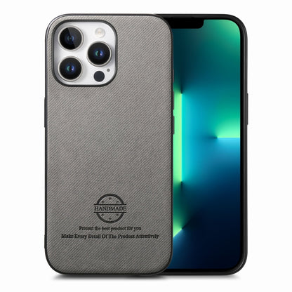 Twill Fabric Leather Skin Back Phone Case