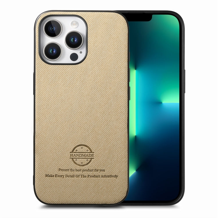 Twill Fabric Leather Skin Back Phone Case