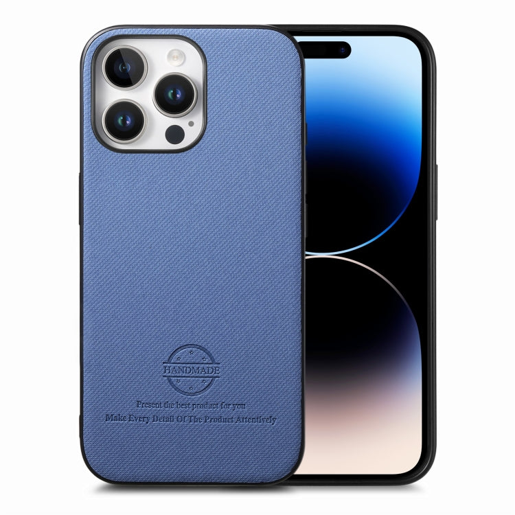 Twill Fabric Leather Skin Back Phone Case