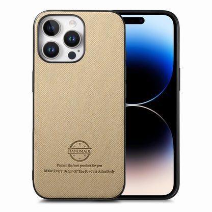 Twill Fabric Leather Skin Back Phone Case