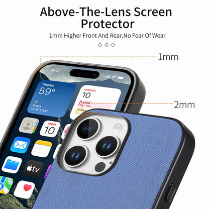 Twill Fabric Leather Skin Back Phone Case