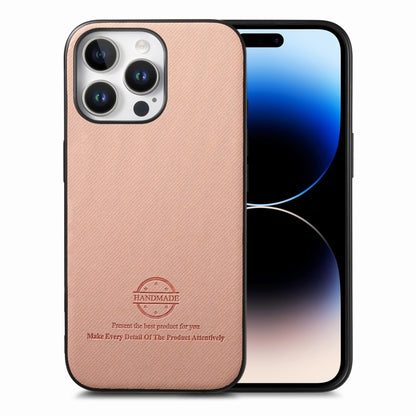 Twill Fabric Leather Skin Back Phone Case