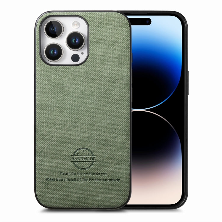 Twill Fabric Leather Skin Back Phone Case