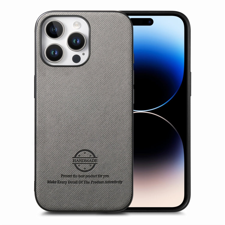 Twill Fabric Leather Skin Back Phone Case