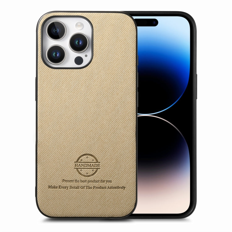 Twill Fabric Leather Skin Back Phone Case