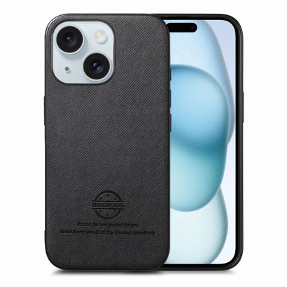 Twill Fabric Leather Skin Back Phone Case