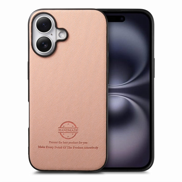 Twill Fabric Leather Skin Back Phone Case