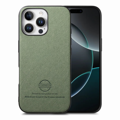 Twill Fabric Leather Skin Back Phone Case