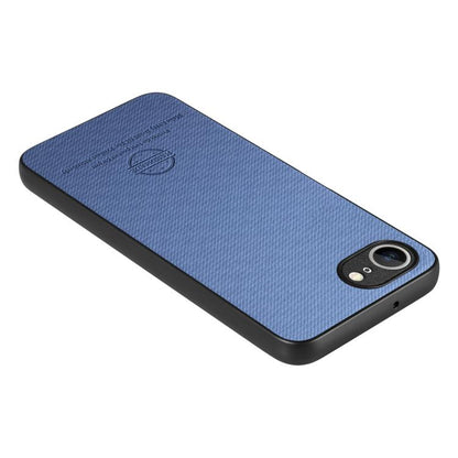 Twill Fabric Leather Skin Back Phone Case