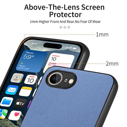 Twill Fabric Leather Skin Back Phone Case