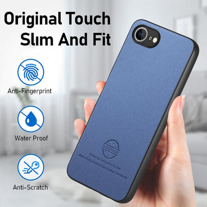 Twill Fabric Leather Skin Back Phone Case