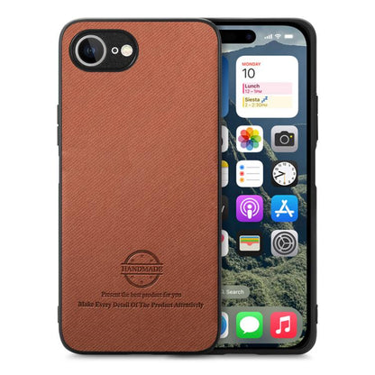 Twill Fabric Leather Skin Back Phone Case