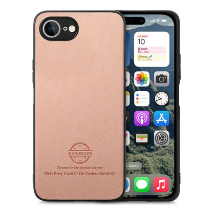 Twill Fabric Leather Skin Back Phone Case