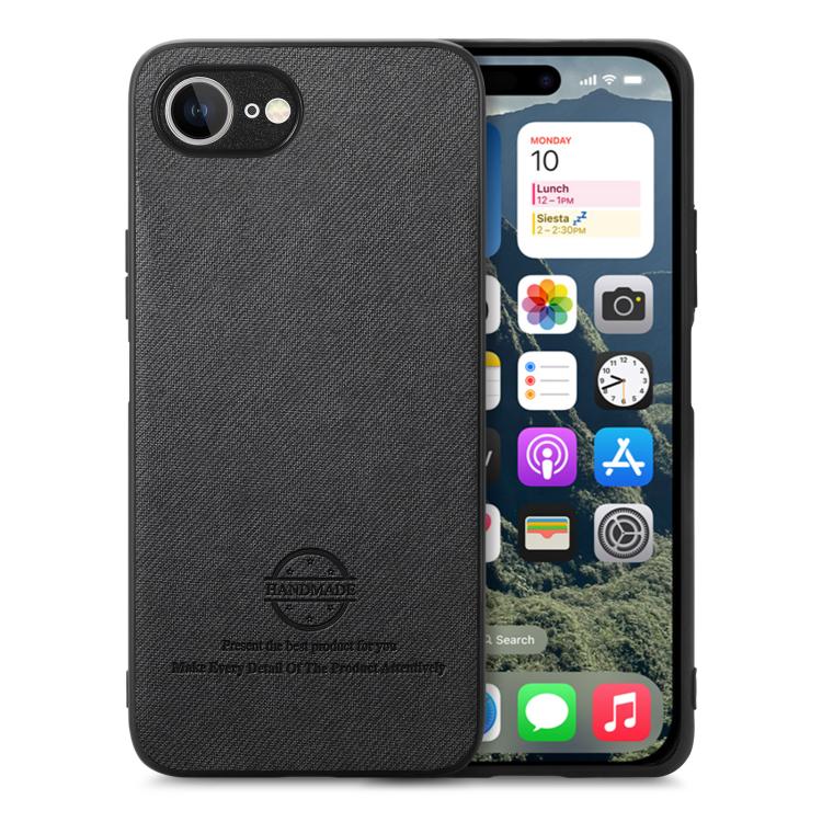 Twill Fabric Leather Skin Back Phone Case