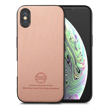 Twill Fabric Leather Skin Back Phone Case