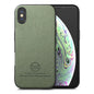 Twill Fabric Leather Skin Back Phone Case