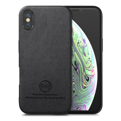 Twill Fabric Leather Skin Back Phone Case