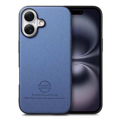 Twill Fabric Leather Skin Back Phone Case, For iPhone 17, For iPhone 16 Pro Max, For iPhone 16 Pro
