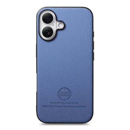 Twill Fabric Leather Skin Back Phone Case, For iPhone 17, For iPhone 16 Pro Max, For iPhone 16 Pro