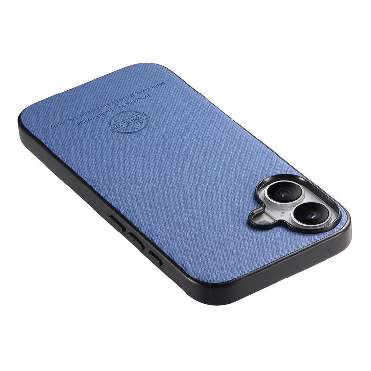 Twill Fabric Leather Skin Back Phone Case, For iPhone 17, For iPhone 16 Pro Max, For iPhone 16 Pro