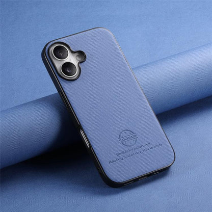 Twill Fabric Leather Skin Back Phone Case, For iPhone 17, For iPhone 16 Pro Max, For iPhone 16 Pro