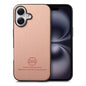 Twill Fabric Leather Skin Back Phone Case, For iPhone 17, For iPhone 16 Pro Max, For iPhone 16 Pro