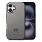 Twill Fabric Leather Skin Back Phone Case, For iPhone 17, For iPhone 16 Pro Max, For iPhone 16 Pro
