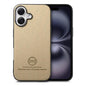 Twill Fabric Leather Skin Back Phone Case, For iPhone 17, For iPhone 16 Pro Max, For iPhone 16 Pro
