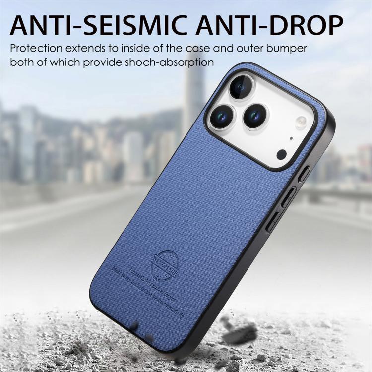 Twill Fabric Leather Skin Back Phone Case