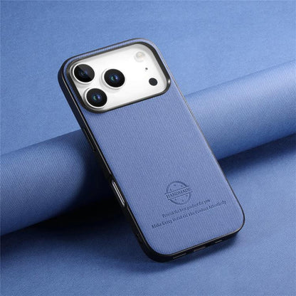 Twill Fabric Leather Skin Back Phone Case