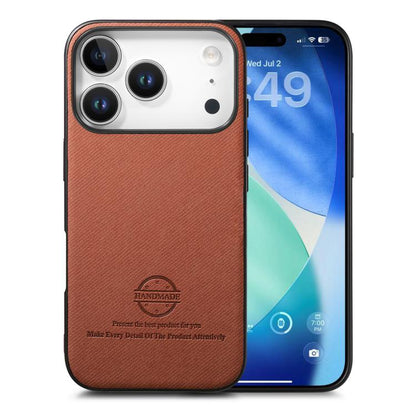 Twill Fabric Leather Skin Back Phone Case