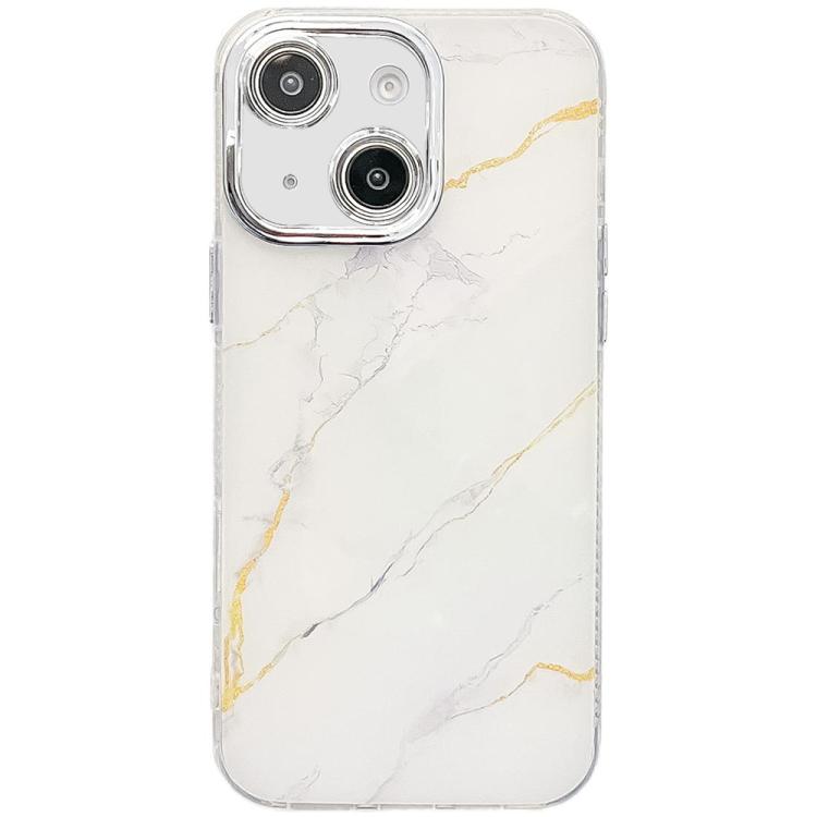 Electroplated Marble Texture Phone Case, For iPhone 13