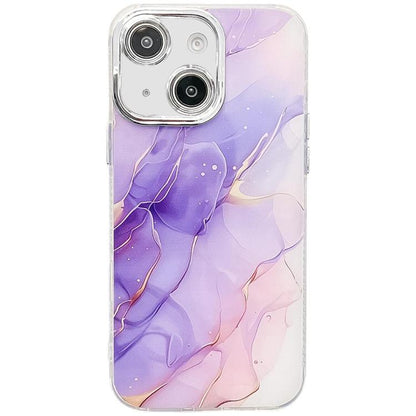 Electroplated Marble Texture Phone Case, For iPhone 13