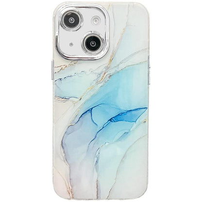 Electroplated Marble Texture Phone Case, For iPhone 13