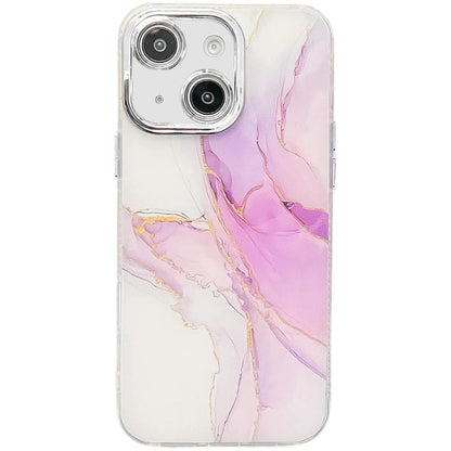 Electroplated Marble Texture Phone Case, For iPhone 13